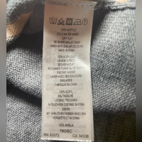 French Connection Gray and Pink Striped Sweater sz XL - Picture 5 of 5